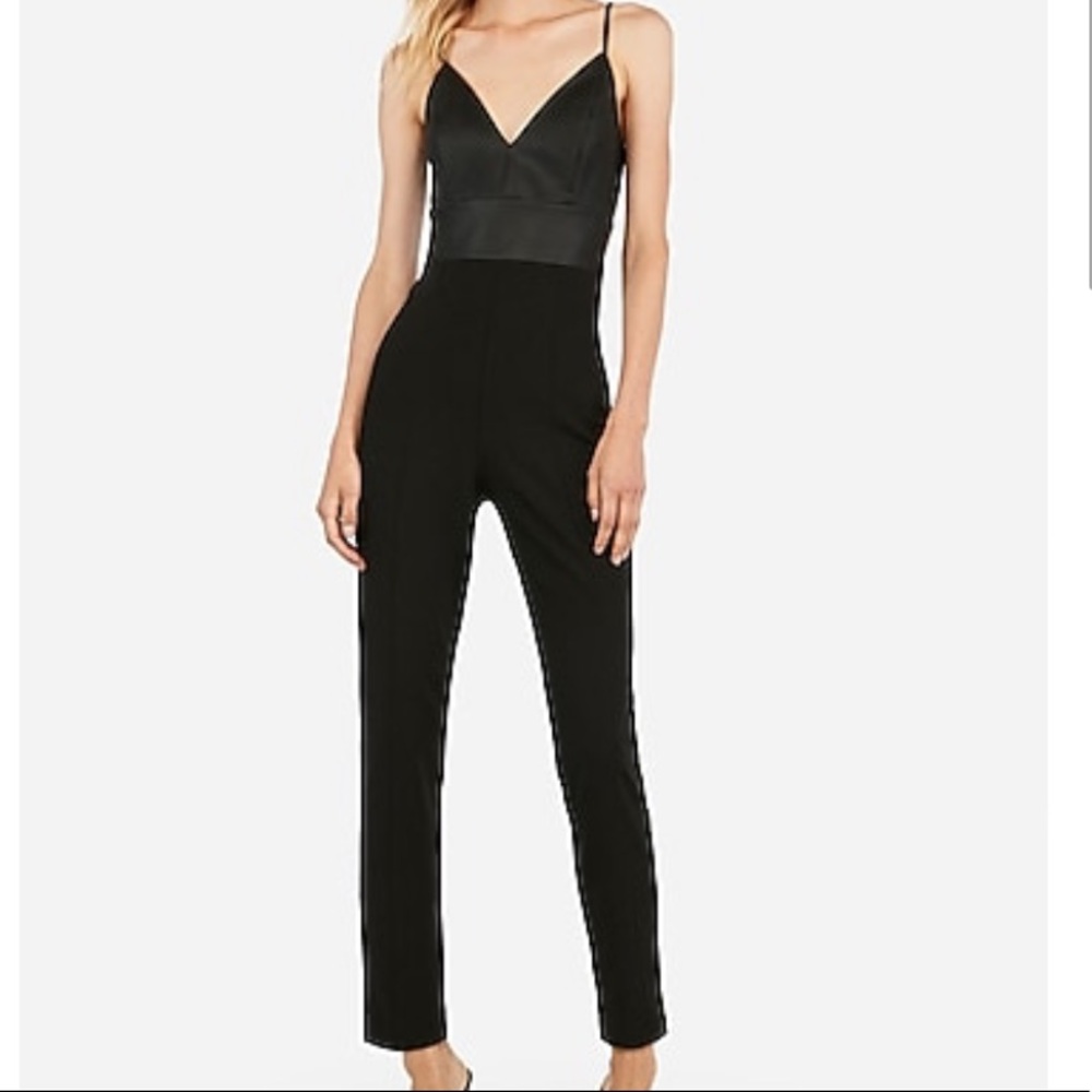 NWT! Express Vegan leather bodied jumpsuit